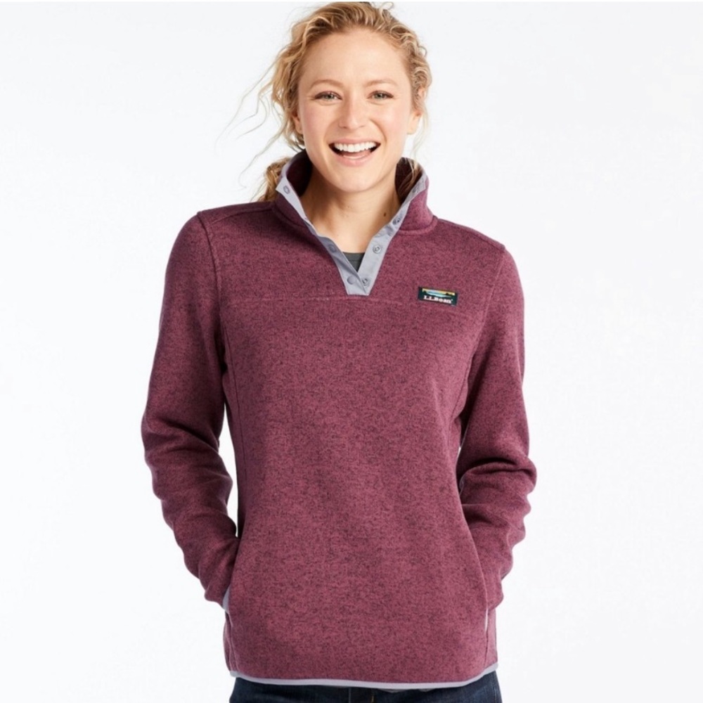 Women’s L.L. Bean Purple Sweater Fleece Pullover
